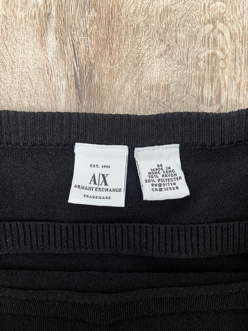 Armani Exchange Black Strapless Knit Tube Top - Picture 2 of 3